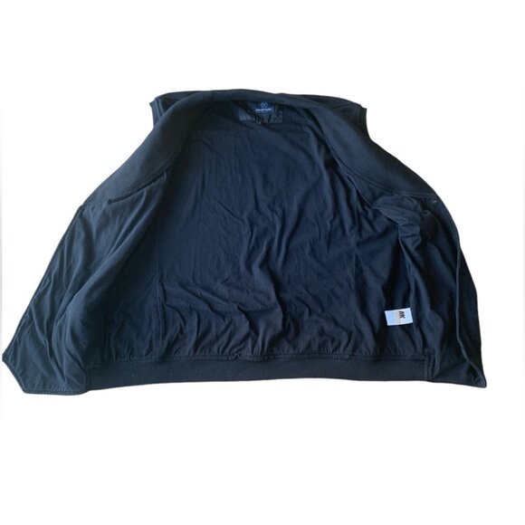 Philipp Plein Shawl cotton black collared sweater VEST - Picture 3 of 11